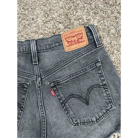 Levi’s 501® Original Fit High Rise Women’s 26 Jean Short Gray Wash Denim Cut Off - Picture 4 of 11